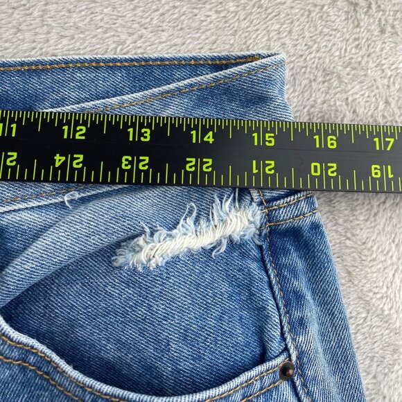 Hammer Womens Straight Jeans Size 5 Blue Light Denim Distressed Ripped - Picture 4 of 11